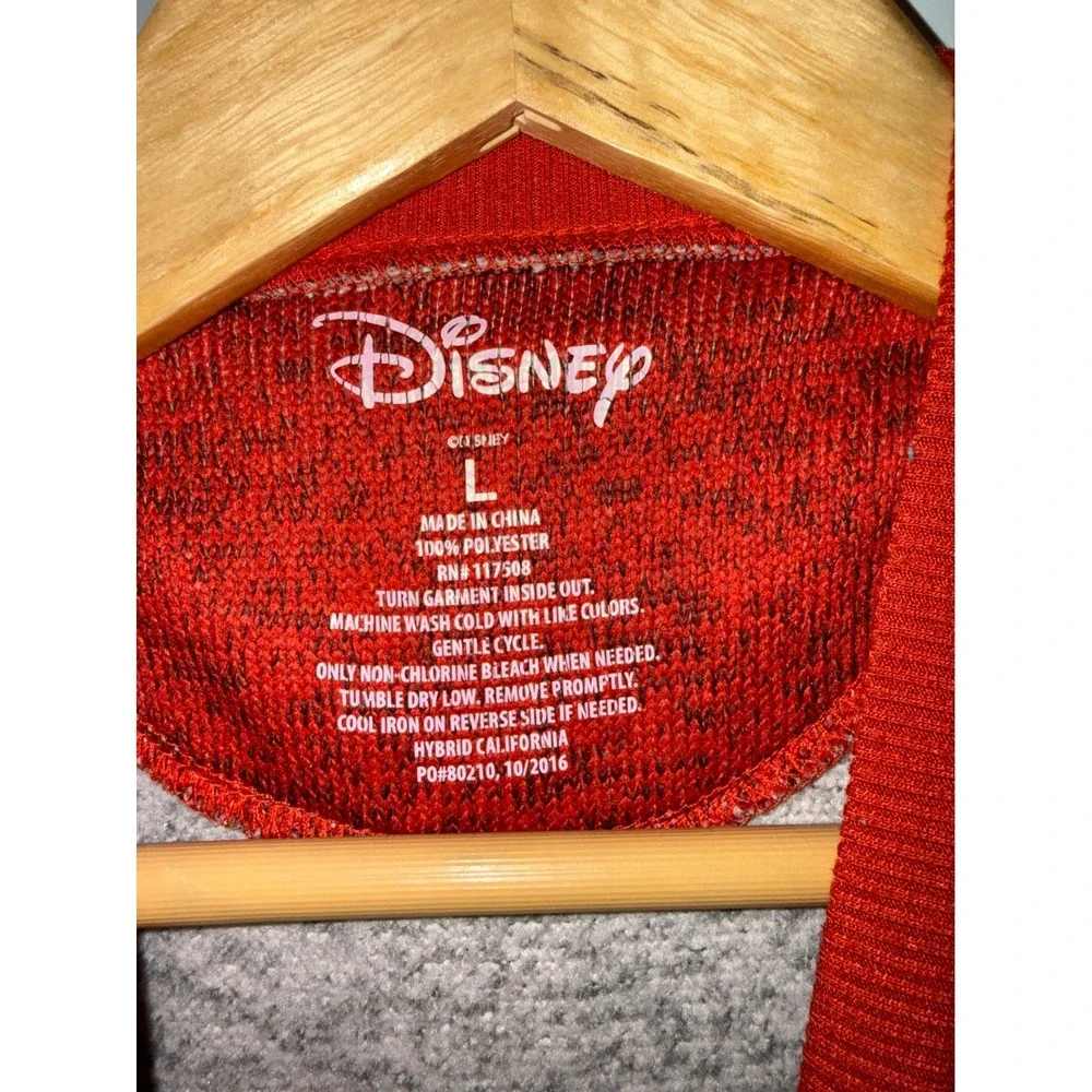 Disney Mickey Mouse Red Christmas Snowflake Ugly Sweater Kids Size L Long Sleeve